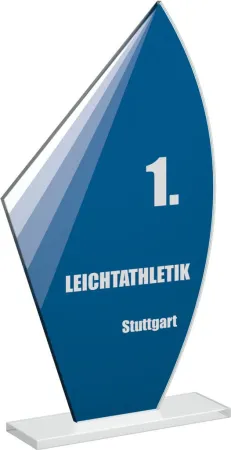 Skleněná trofej CR20188 Výška cm: 20,5 - zelená