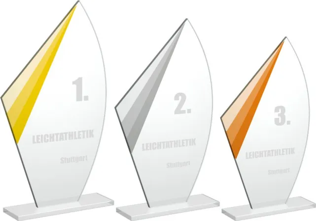 Skleněná trofej CR20195 Výška cm: 24,5 - bronzová