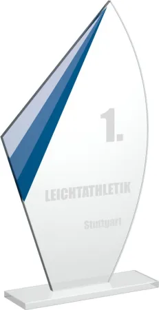 Skleněná trofej CR20196 Výška cm: 22,5 - červená