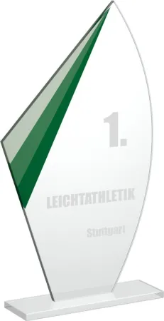 Skleněná trofej CR20196 Výška cm: 22,5 - červená