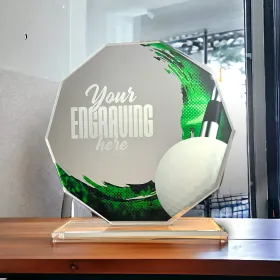 Skleněná trofej CR2024301M02 Výška cm: 19, ZLATO