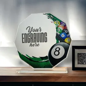 Skleněná trofej CR2024301M06 Výška cm: 17, STŘÍBRO