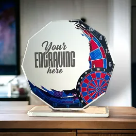 Skleněná trofej CR2024301M08 Výška cm: 15, ZLATO