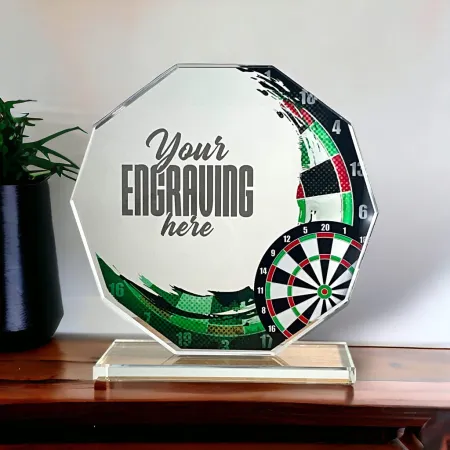 Skleněná trofej CR2024301M09 Výška cm: 19, ZLATO