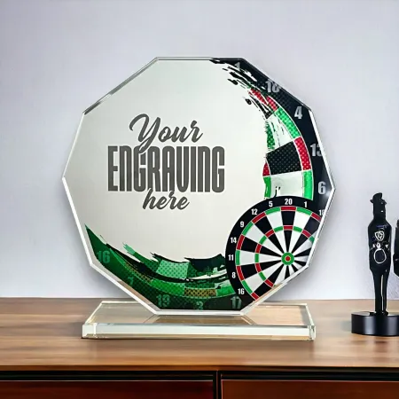 Skleněná trofej CR2024301M09 Výška cm: 19, ZLATO