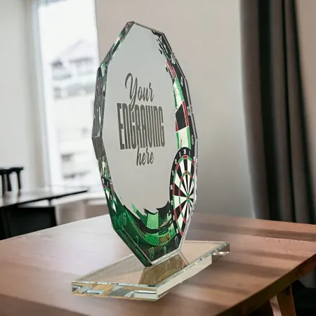 Skleněná trofej CR2024301M09 Výška cm: 19, ZLATO