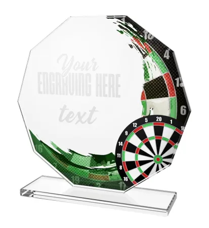 Skleněná trofej CR2024301M09 Výška cm: 19, ZLATO