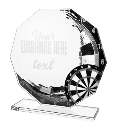 Skleněná trofej CR2024301M09 Výška cm: 19, ZLATO