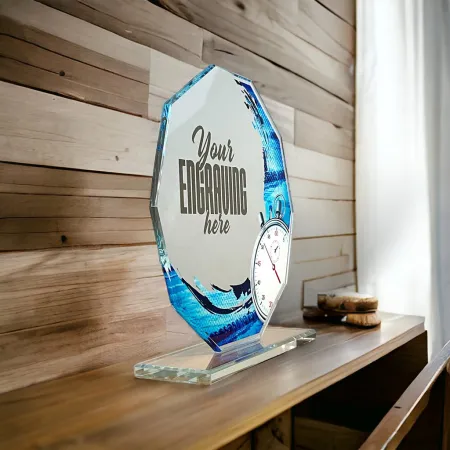 Skleněná trofej CR2024301M11 Výška cm: 19, BRONZ