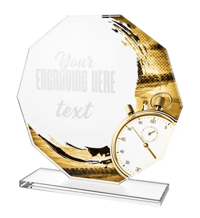 Skleněná trofej CR2024301M11 Výška cm: 19, BRONZ