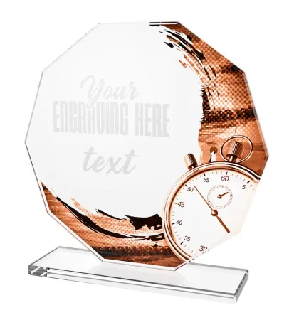 Skleněná trofej CR2024301M11 Výška cm: 19, BRONZ