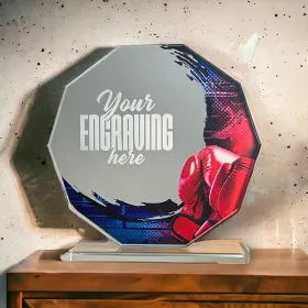 Skleněná trofej CR2024301M12 Výška cm: 17, BRONZ