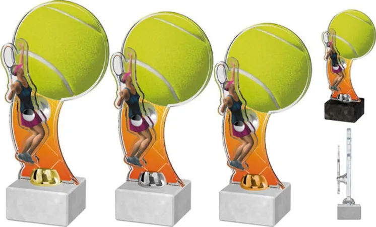 Akrylátová trofej ACTD0013M3 | Tenis Výška cm: 28, Barva: bronz, Podstavec: černý