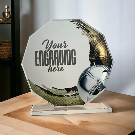 Skleněná trofej CR2024301M17 Výška cm: 17, PLNOBAREVNÁ