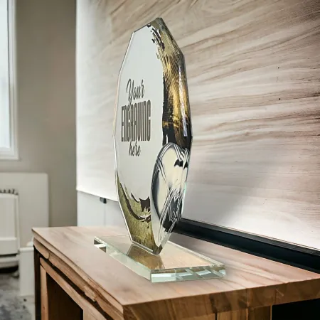 Skleněná trofej CR2024301M17 Výška cm: 17, PLNOBAREVNÁ