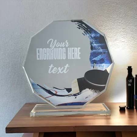 Skleněná trofej CR2024301M18 Výška cm: 19, PLNOBAREVNÁ