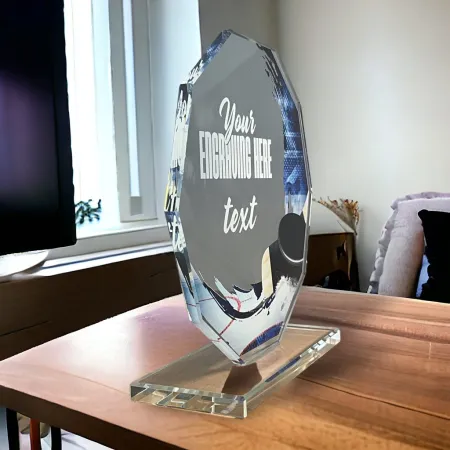 Skleněná trofej CR2024301M18 Výška cm: 19, PLNOBAREVNÁ