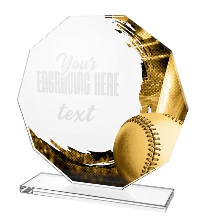 Skleněná trofej CR2024301M20 Výška cm: 17, ZLATO