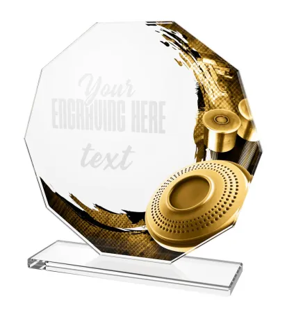 Skleněná trofej CR2024301M21 Výška cm: 19, BRONZ