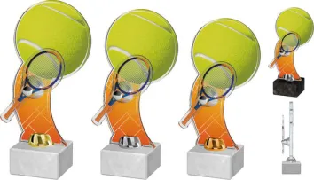 Akrylátová trofej ACTD0013M4 Výška cm: 28, Barva: stříbro, Podstavec: černý