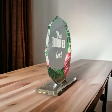 Skleněná trofej CR2024301M26 Výška cm: 15, PLNOBAREVNÁ