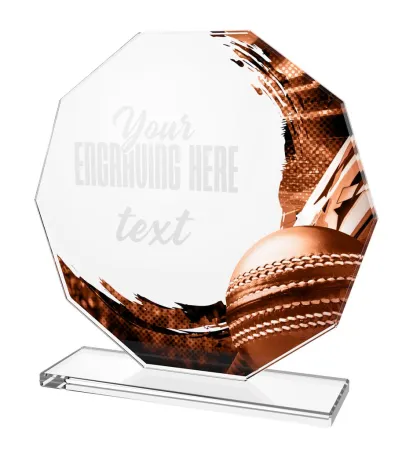 Skleněná trofej CR2024301M26 Výška cm: 15, PLNOBAREVNÁ