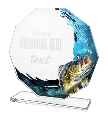 Skleněná trofej CR2024301M28 Výška cm: 19, STŘÍBRO