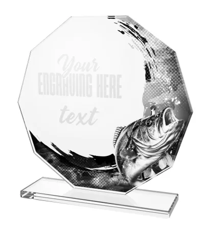 Skleněná trofej CR2024301M28 Výška cm: 19, STŘÍBRO