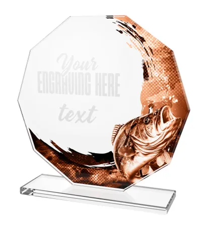 Skleněná trofej CR2024301M28 Výška cm: 19, STŘÍBRO