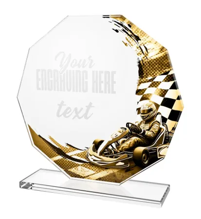 Skleněná trofej CR2024301M30 Výška cm: 17, BRONZ