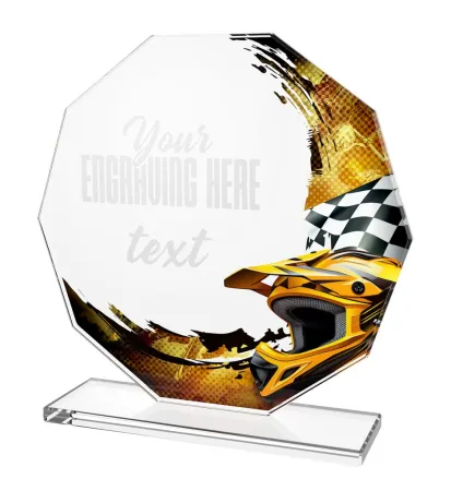 Skleněná trofej CR2024301M31 Výška cm: 15, BRONZ