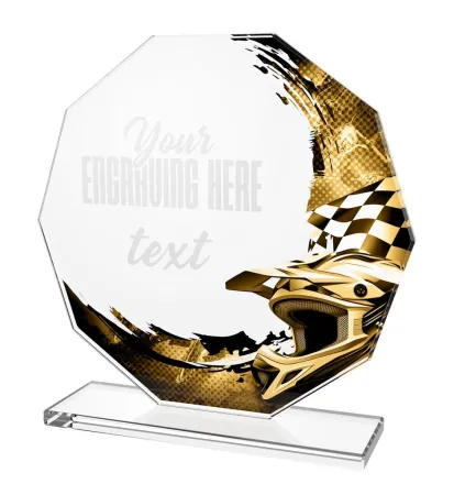 Skleněná trofej CR2024301M31 Výška cm: 15, BRONZ