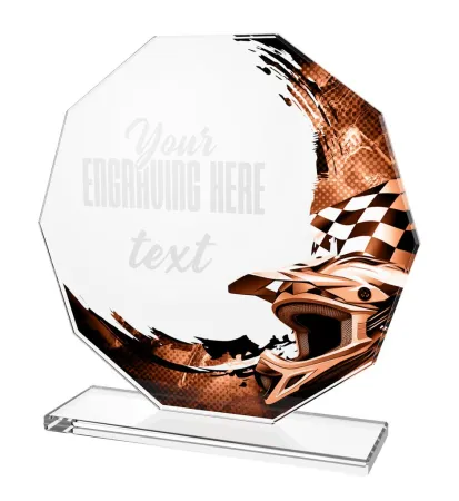 Skleněná trofej CR2024301M31 Výška cm: 15, BRONZ