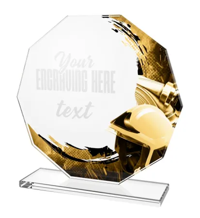 Skleněná trofej CR2024301M32 Výška cm: 19, PLNOBAREVNÁ