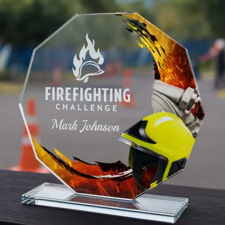 Skleněná trofej CR2024301M32 Výška cm: 19, PLNOBAREVNÁ