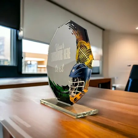 Skleněná trofej CR2024301M33 Výška cm: 19, ZLATO