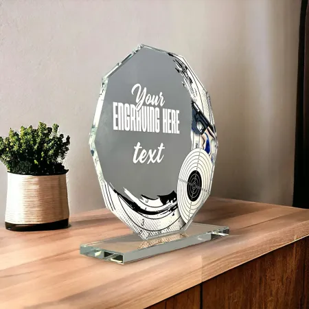 Skleněná trofej CR2024301M36 Výška cm: 19, PLNOBAREVNÁ