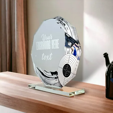 Skleněná trofej CR2024301M36 Výška cm: 19, PLNOBAREVNÁ