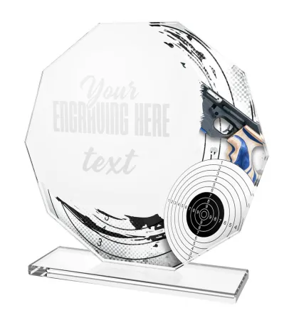 Skleněná trofej CR2024301M36 Výška cm: 19, PLNOBAREVNÁ