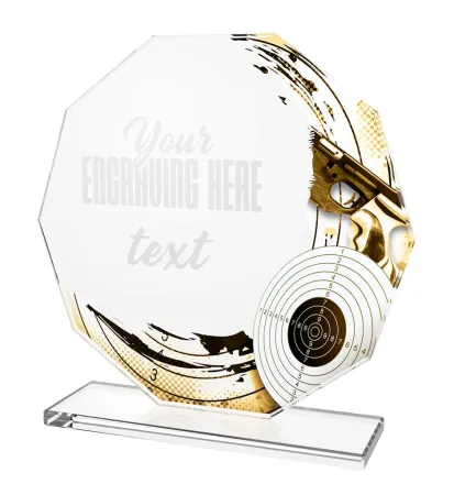 Skleněná trofej CR2024301M36 Výška cm: 19, PLNOBAREVNÁ