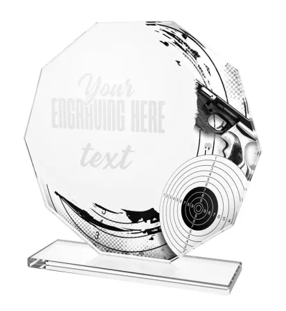 Skleněná trofej CR2024301M36 Výška cm: 19, PLNOBAREVNÁ