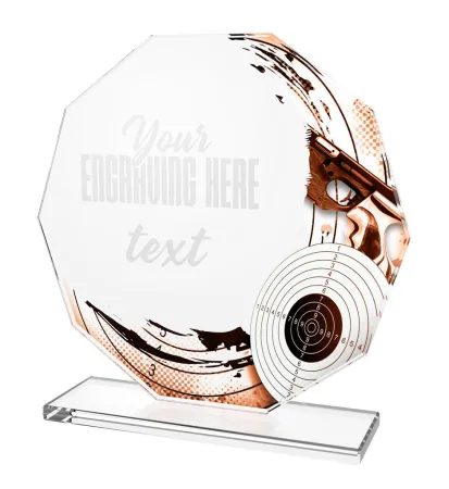 Skleněná trofej CR2024301M36 Výška cm: 19, PLNOBAREVNÁ