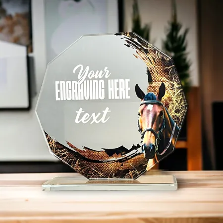 Skleněná trofej CR2024301M37 Výška cm: 17, BRONZ