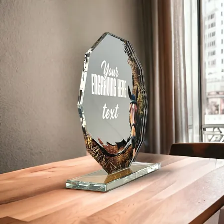 Skleněná trofej CR2024301M37 Výška cm: 17, BRONZ