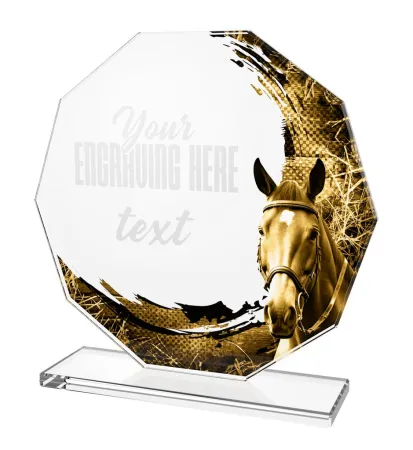 Skleněná trofej CR2024301M37 Výška cm: 17, BRONZ