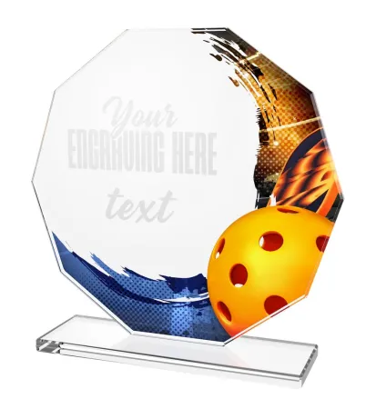 Skleněná trofej CR2024301M38 Výška cm: 19, STŘÍBRO