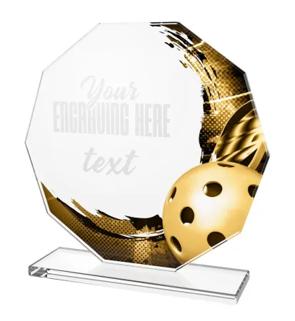 Skleněná trofej CR2024301M38 Výška cm: 19, STŘÍBRO