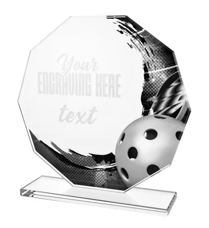 Skleněná trofej CR2024301M38 Výška cm: 19, STŘÍBRO