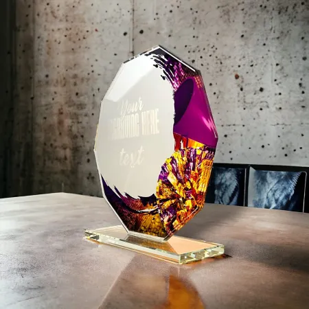 Skleněná trofej CR2024301M39 Výška cm: 17, BRONZ