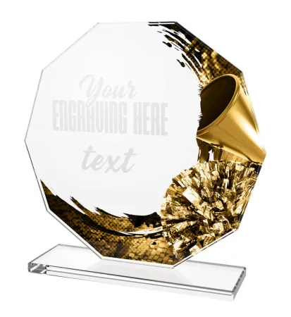 Skleněná trofej CR2024301M39 Výška cm: 17, BRONZ